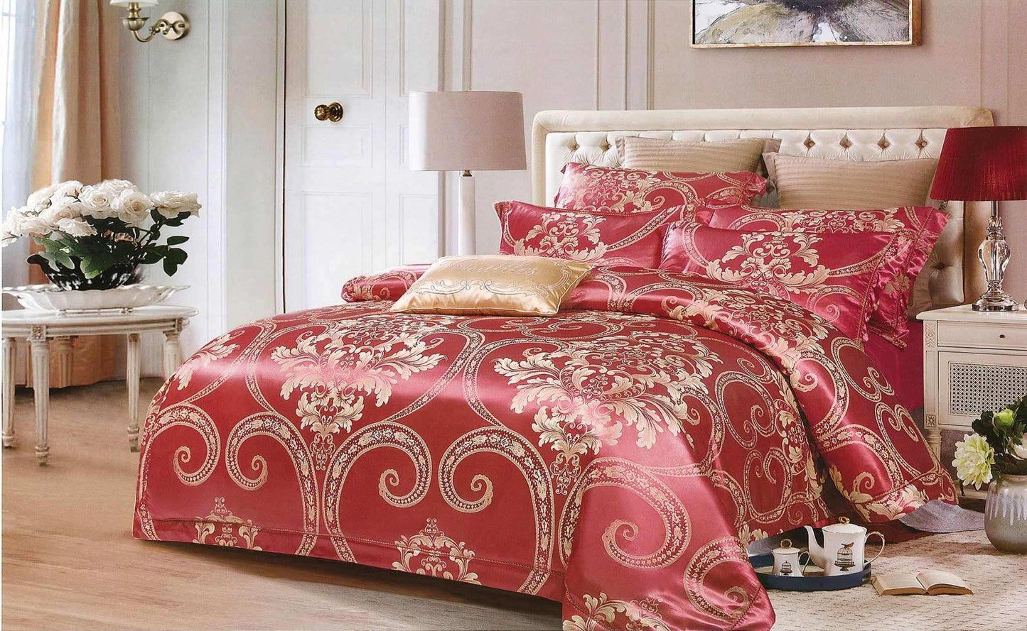 Lenjerie Jaquard 6 piese CasaNewConcept – Model T01
