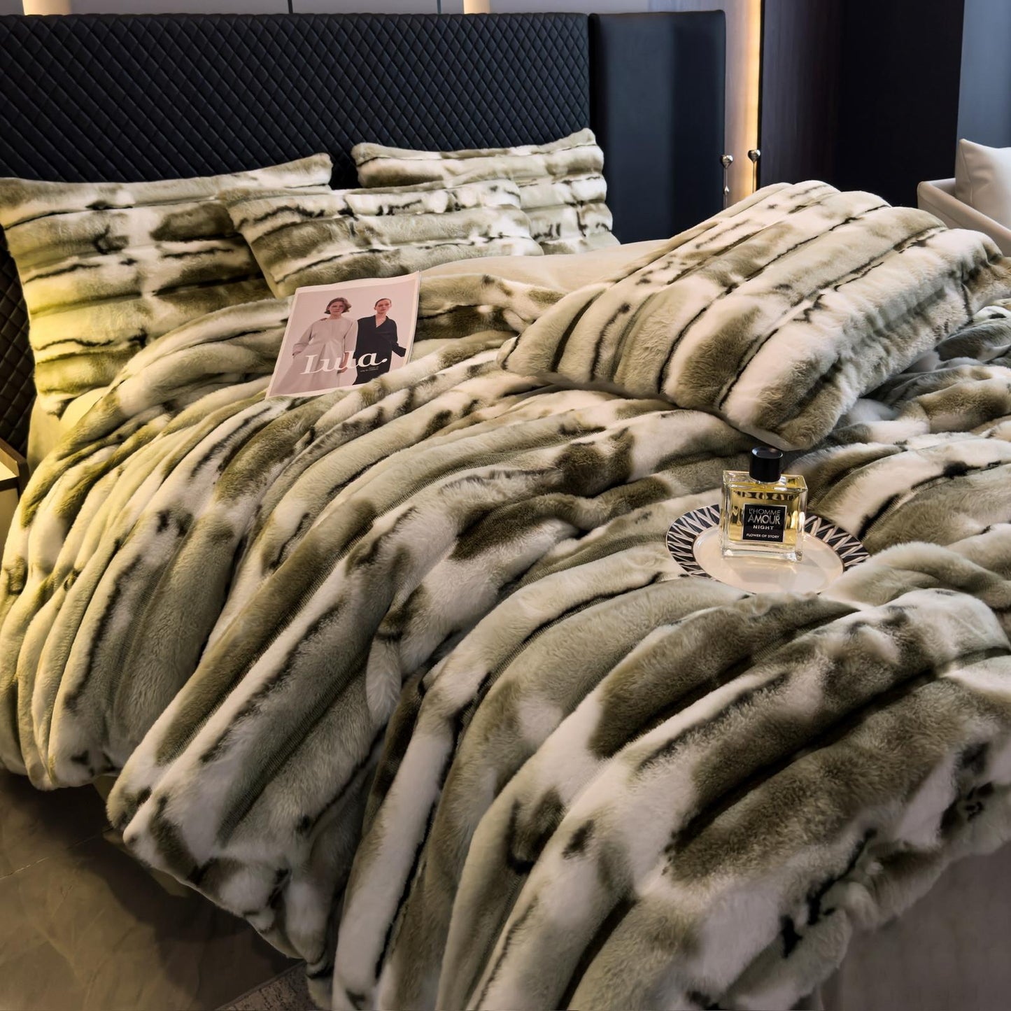 Lenjerie de pat 4 piese Cocolino Blană de Iepure verde – LCI01V