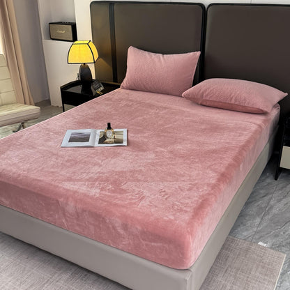 Lenjerie de pat 4 piese Cocolino Catifea pink-LCC01P