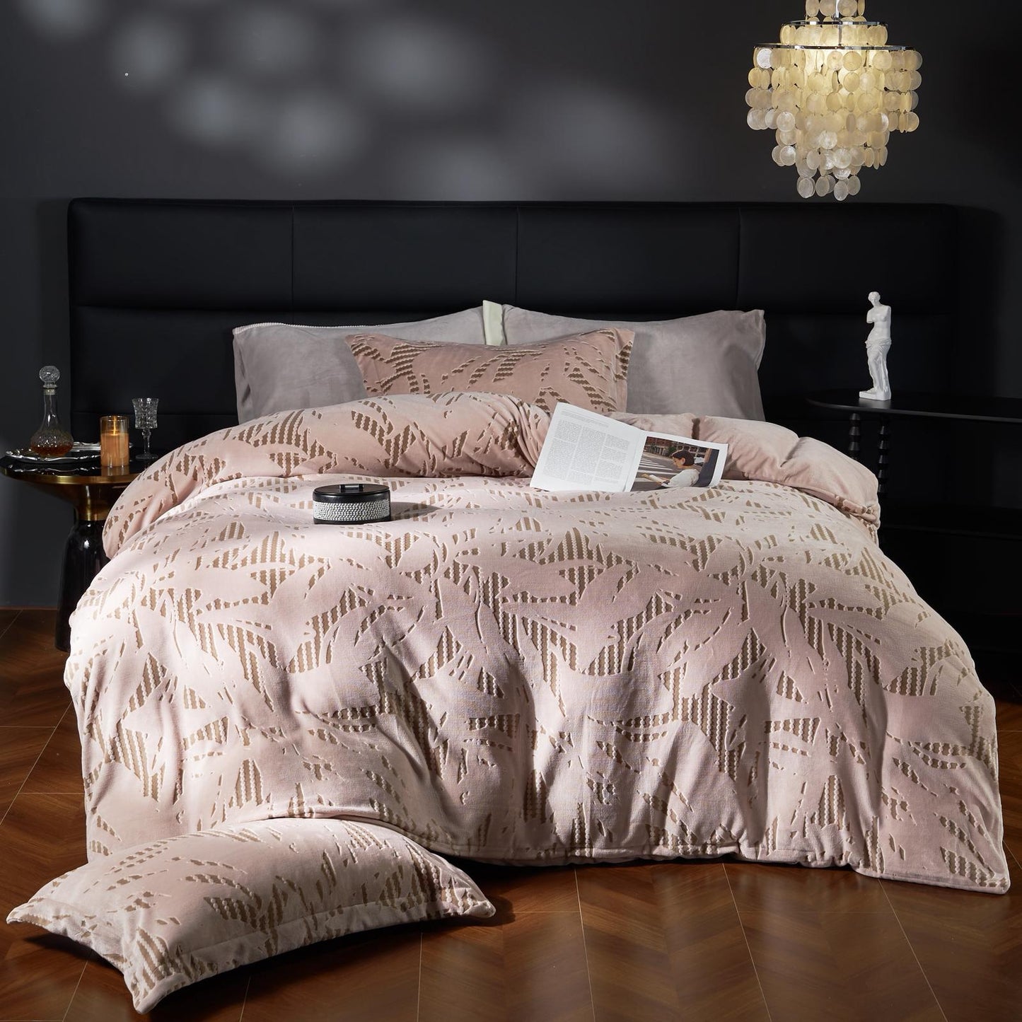 Lenjerie de pat 4 piese Cocolino model Flori - crem – LCF03C