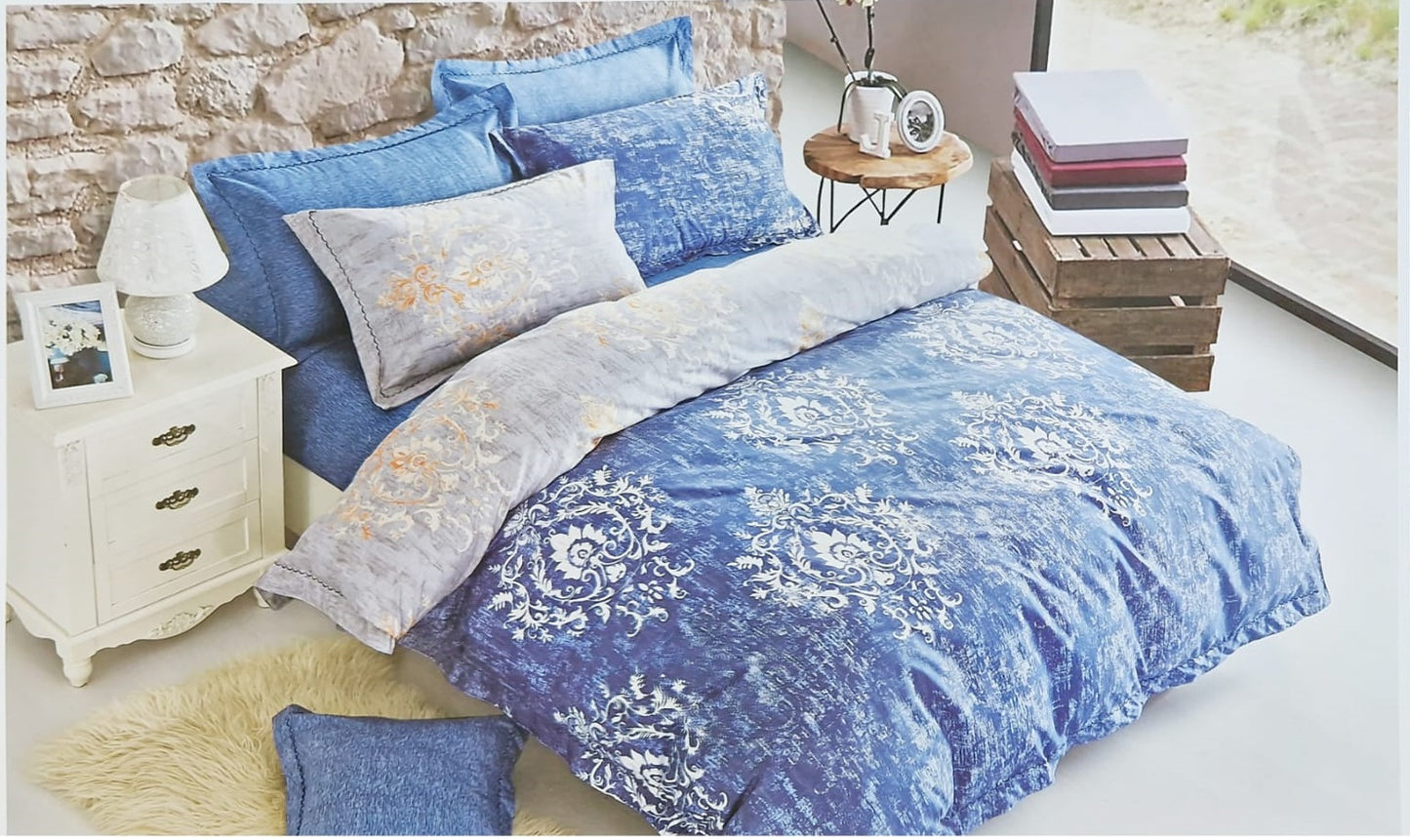 Set Lenjerie de Pat 4 Anotimpuri cu Cuvertură Matlasată – Microfibră, 4 Piese, SA-7