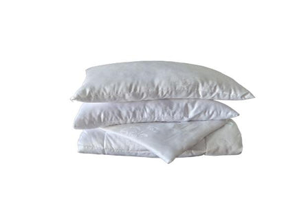Set pilota cu doua perne Alb, Embosata-  CasaNewConcept – Model CNC1P2PA-E